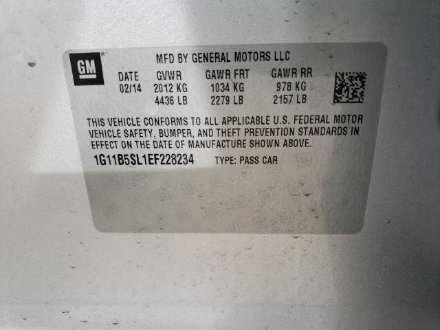 Photo 9 VIN: 1G11B5SL1EF228234 - CHEVROLET MALIBU 