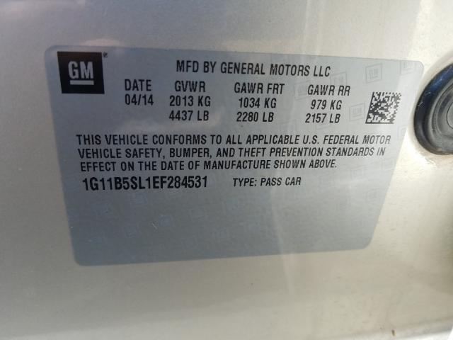 Photo 9 VIN: 1G11B5SL1EF284531 - CHEVROLET MALIBU LS 