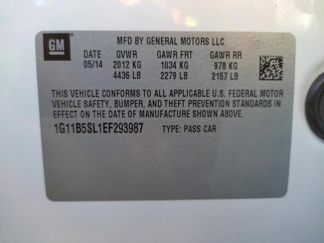 Photo 9 VIN: 1G11B5SL1EF293987 - CHEVROLET MALIBU LS 