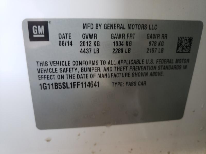 Photo 9 VIN: 1G11B5SL1FF114641 - CHEVROLET MALIBU LS 