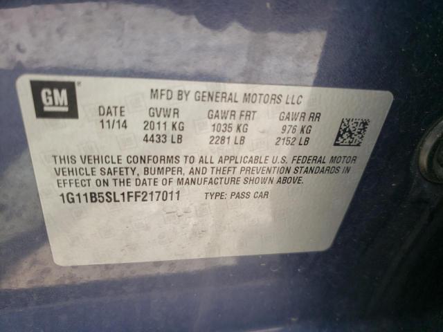 Photo 11 VIN: 1G11B5SL1FF217011 - CHEVROLET MALIBU 