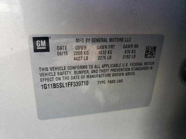 Photo 11 VIN: 1G11B5SL1FF339710 - CHEVROLET MALIBU LS 