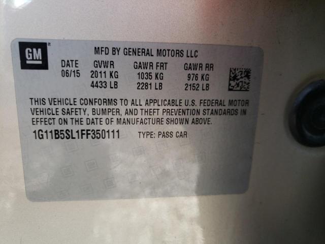 Photo 11 VIN: 1G11B5SL1FF350111 - CHEVROLET MALIBU LS 