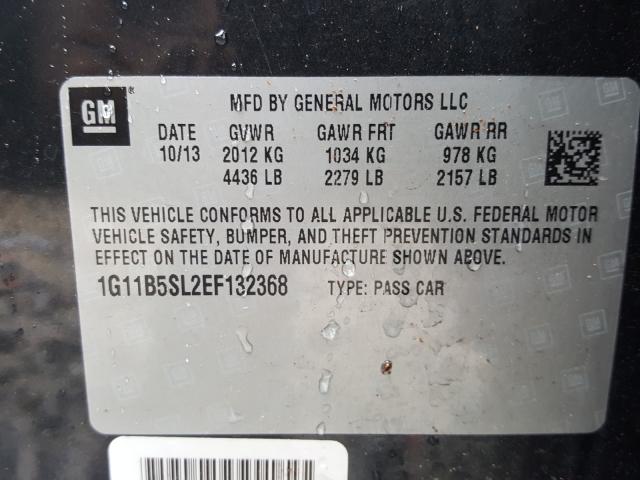 Photo 9 VIN: 1G11B5SL2EF132368 - CHEVROLET MALIBU LS 