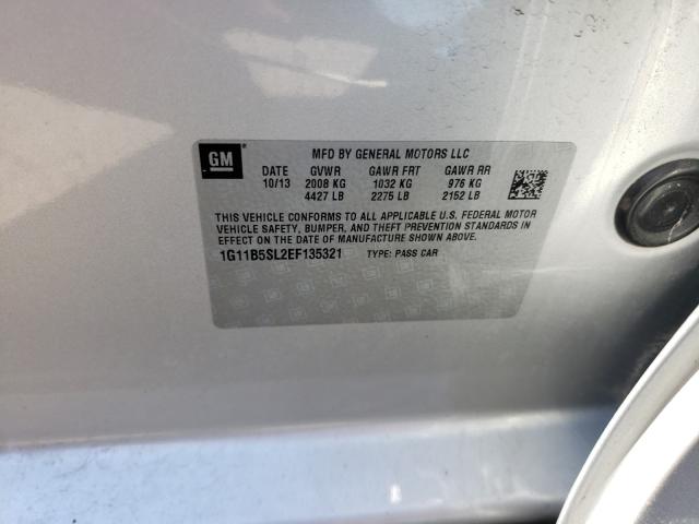 Photo 9 VIN: 1G11B5SL2EF135321 - CHEVROLET MALIBU LS 