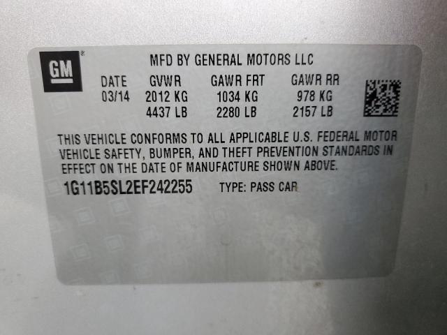 Photo 12 VIN: 1G11B5SL2EF242255 - CHEVROLET MALIBU 