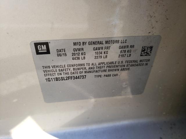 Photo 9 VIN: 1G11B5SL2FF344737 - CHEVROLET MALIBU LS 