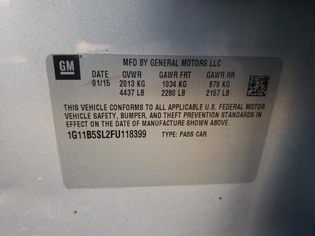 Photo 9 VIN: 1G11B5SL2FU118399 - CHEVROLET MALIBU LS 