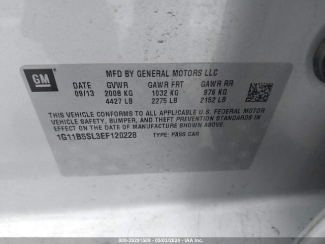 Photo 8 VIN: 1G11B5SL3EF120228 - CHEVROLET MALIBU 