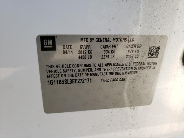 Photo 9 VIN: 1G11B5SL3EF272171 - CHEVROLET MALIBU LS 