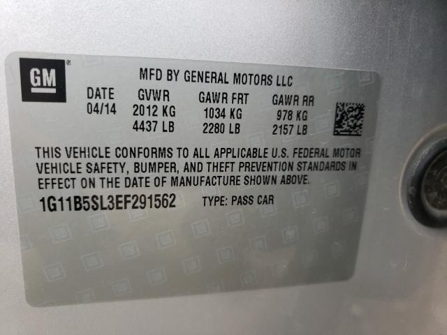 Photo 9 VIN: 1G11B5SL3EF291562 - CHEVROLET MALIBU LS 