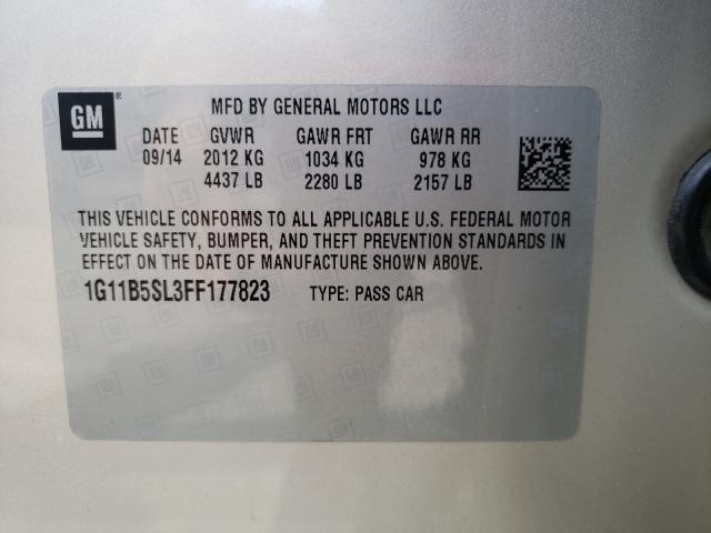 Photo 9 VIN: 1G11B5SL3FF177823 - CHEVROLET MALIBU LS 