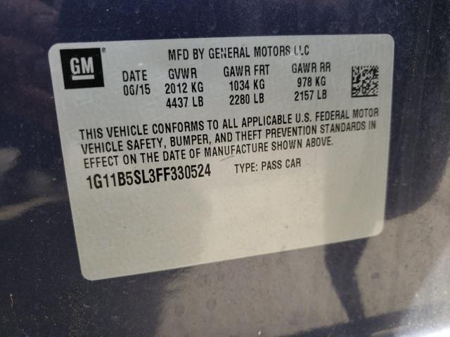 Photo 9 VIN: 1G11B5SL3FF330524 - CHEVROLET MALIBU LS 