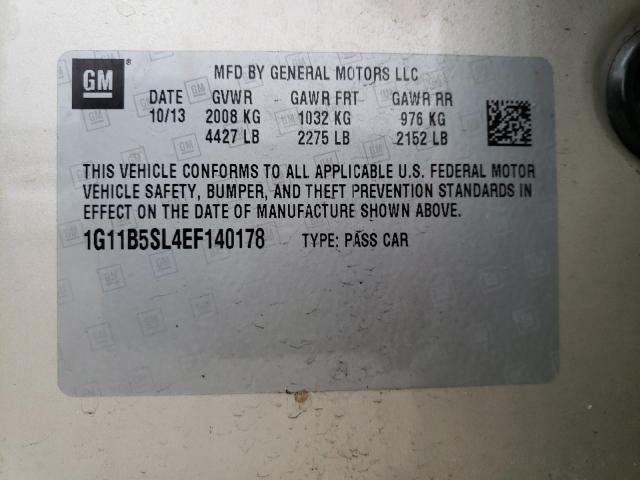 Photo 9 VIN: 1G11B5SL4EF140178 - CHEVROLET MALIBU LS 