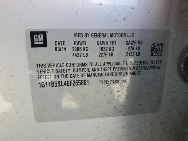 Photo 12 VIN: 1G11B5SL4EF265861 - CHEVROLET MALIBU 