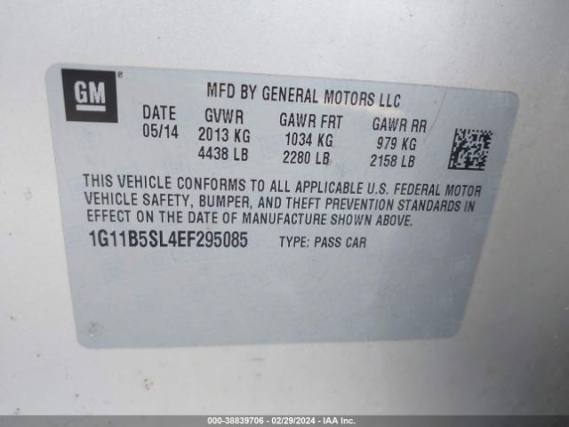 Photo 8 VIN: 1G11B5SL4EF295085 - CHEVROLET MALIBU 