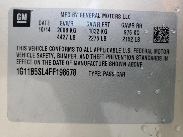 Photo 11 VIN: 1G11B5SL4FF198678 - CHEVROLET MALIBU 