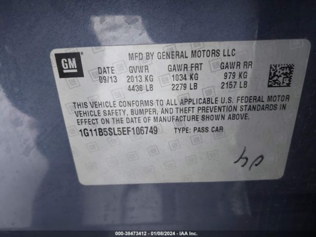 Photo 8 VIN: 1G11B5SL5EF106749 - CHEVROLET MALIBU 