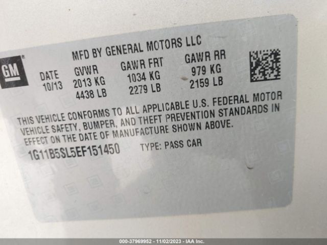 Photo 8 VIN: 1G11B5SL5EF151450 - CHEVROLET MALIBU 