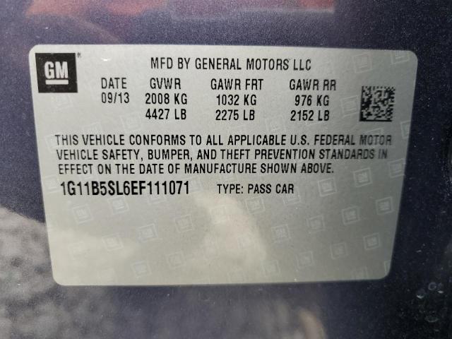 Photo 12 VIN: 1G11B5SL6EF111071 - CHEVROLET MALIBU LS 