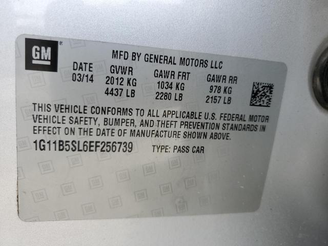 Photo 11 VIN: 1G11B5SL6EF256739 - CHEVROLET MALIBU LS 