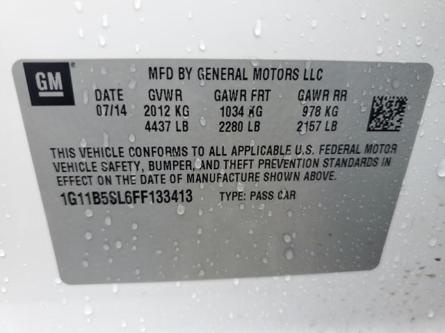 Photo 11 VIN: 1G11B5SL6FF133413 - CHEVROLET MALIBU LS 