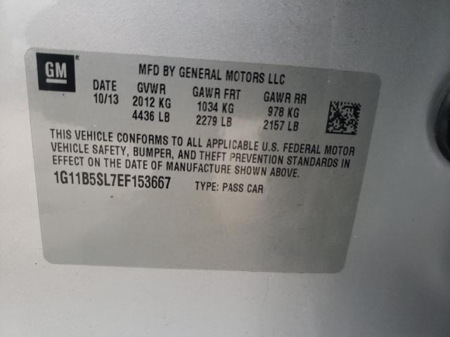 Photo 9 VIN: 1G11B5SL7EF153667 - CHEVROLET MALIBU LS 