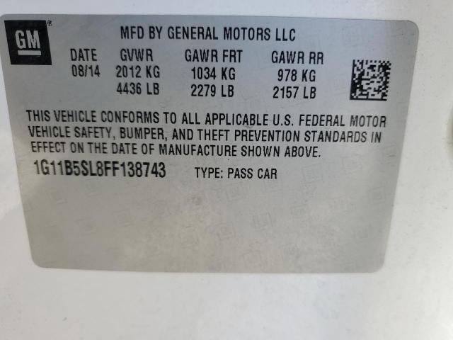 Photo 11 VIN: 1G11B5SL8FF138743 - CHEVROLET MALIBU 