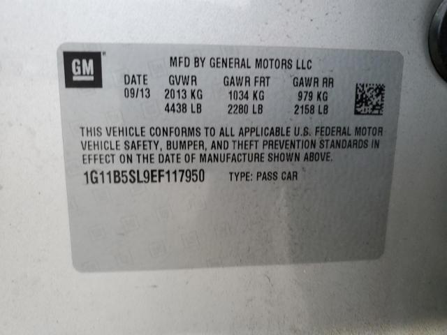 Photo 11 VIN: 1G11B5SL9EF117950 - CHEVROLET MALIBU LS 