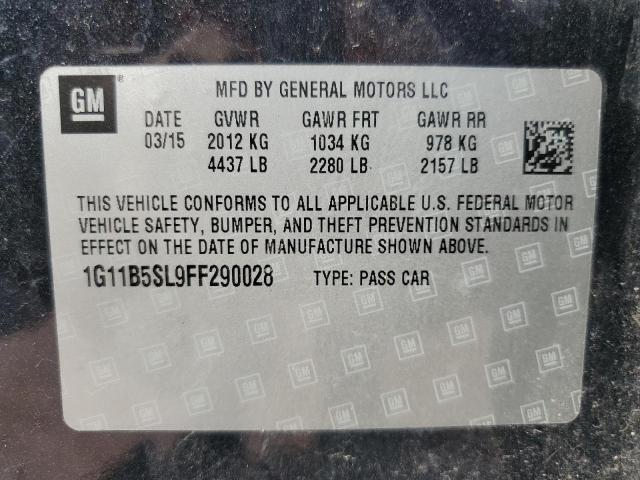 Photo 12 VIN: 1G11B5SL9FF290028 - CHEVROLET MALIBU LS 