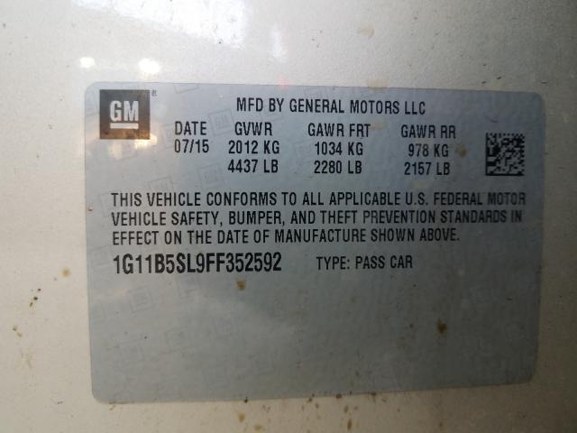 Photo 9 VIN: 1G11B5SL9FF352592 - CHEVROLET MALIBU LS 