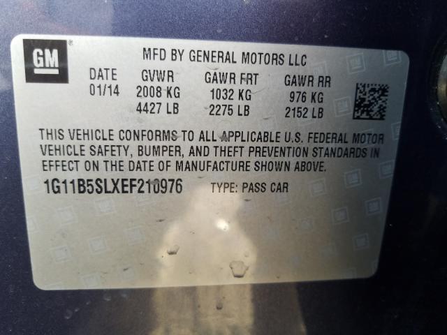 Photo 9 VIN: 1G11B5SLXEF210976 - CHEVROLET MALIBU LS 