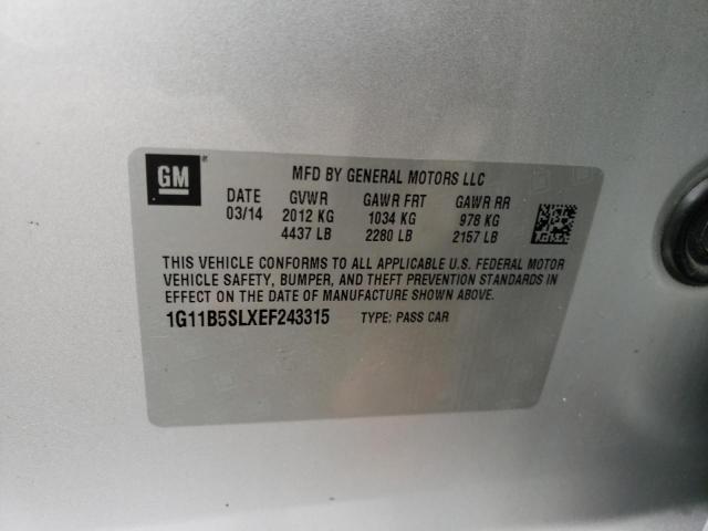 Photo 11 VIN: 1G11B5SLXEF243315 - CHEVROLET MALIBU 