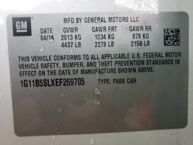 Photo 9 VIN: 1G11B5SLXEF269705 - CHEVROLET MALIBU LS 