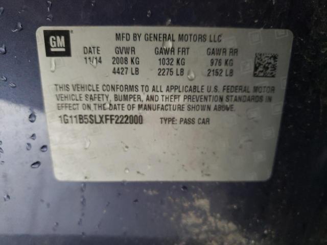 Photo 11 VIN: 1G11B5SLXFF222000 - CHEVROLET MALIBU LS 