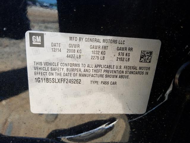 Photo 9 VIN: 1G11B5SLXFF249262 - CHEVROLET MALIBU LS 