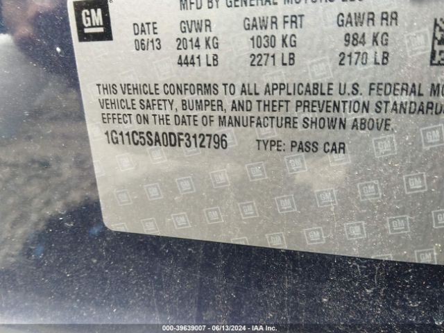 Photo 8 VIN: 1G11C5SA0DF312796 - CHEVROLET MALIBU 