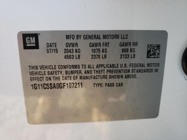 Photo 9 VIN: 1G11C5SA0GF107211 - CHEVROLET MALIBU LIM 