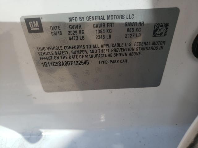 Photo 9 VIN: 1G11C5SA0GF132545 - CHEVROLET MALIBU LIM 