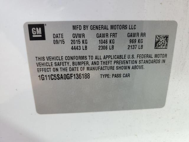 Photo 12 VIN: 1G11C5SA0GF136188 - CHEVROLET MALIBU LIM 