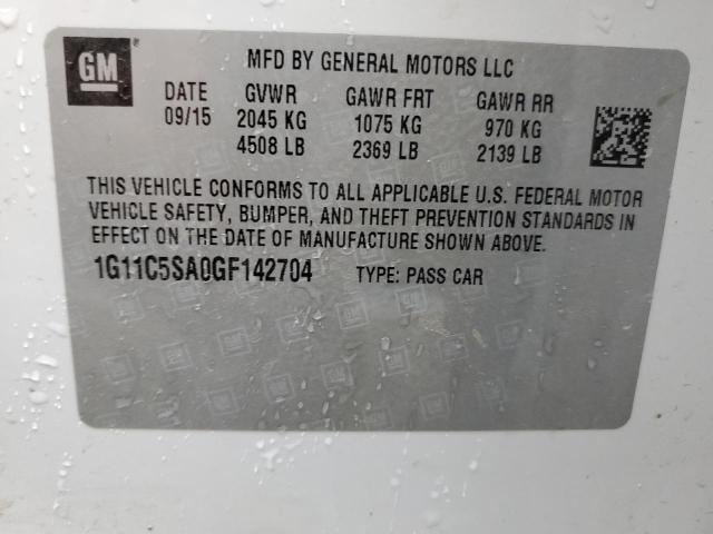 Photo 11 VIN: 1G11C5SA0GF142704 - CHEVROLET MALIBU 