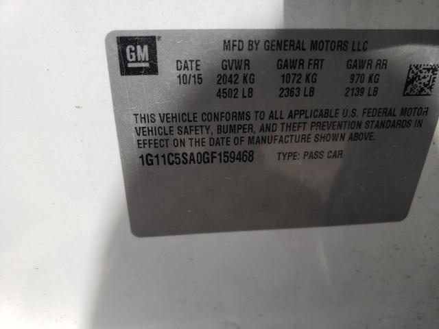 Photo 9 VIN: 1G11C5SA0GF159468 - CHEVROLET MALIBU LIM 