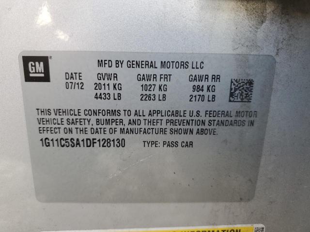 Photo 11 VIN: 1G11C5SA1DF128130 - CHEVROLET MALIBU 