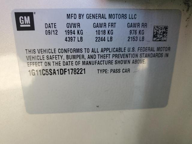 Photo 11 VIN: 1G11C5SA1DF178221 - CHEVROLET MALIBU 