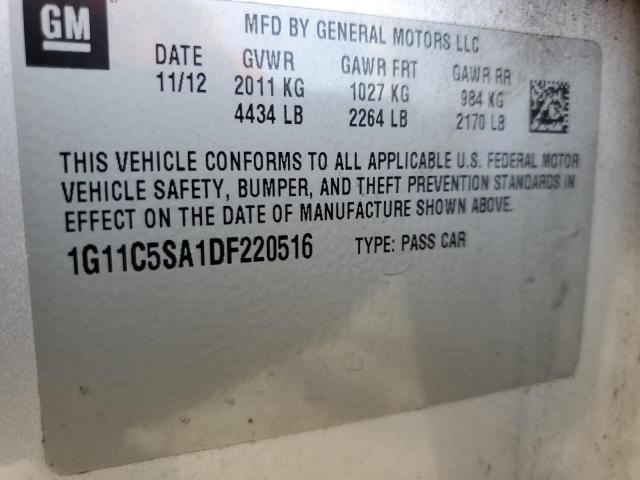 Photo 11 VIN: 1G11C5SA1DF220516 - CHEVROLET MALIBU 1LT 