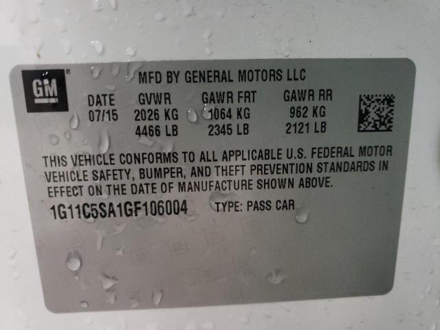 Photo 11 VIN: 1G11C5SA1GF106004 - CHEVROLET MALIBU 