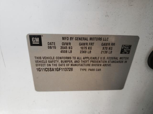 Photo 9 VIN: 1G11C5SA1GF113728 - CHEVROLET MALIBU LIM 