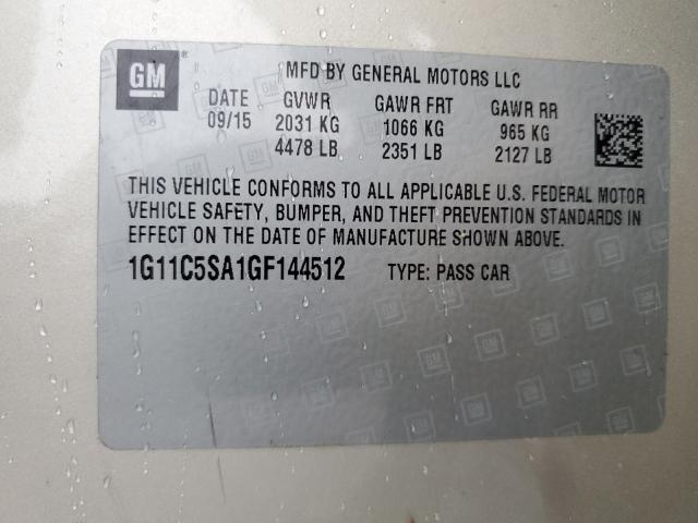 Photo 11 VIN: 1G11C5SA1GF144512 - CHEVROLET MALIBU LIM 