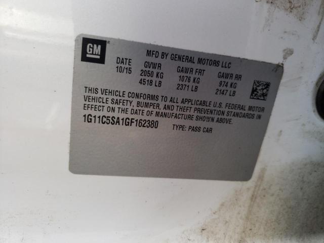 Photo 9 VIN: 1G11C5SA1GF162380 - CHEVROLET MALIBU LIM 