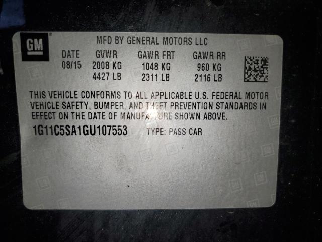 Photo 11 VIN: 1G11C5SA1GU107553 - CHEVROLET MALIBU 